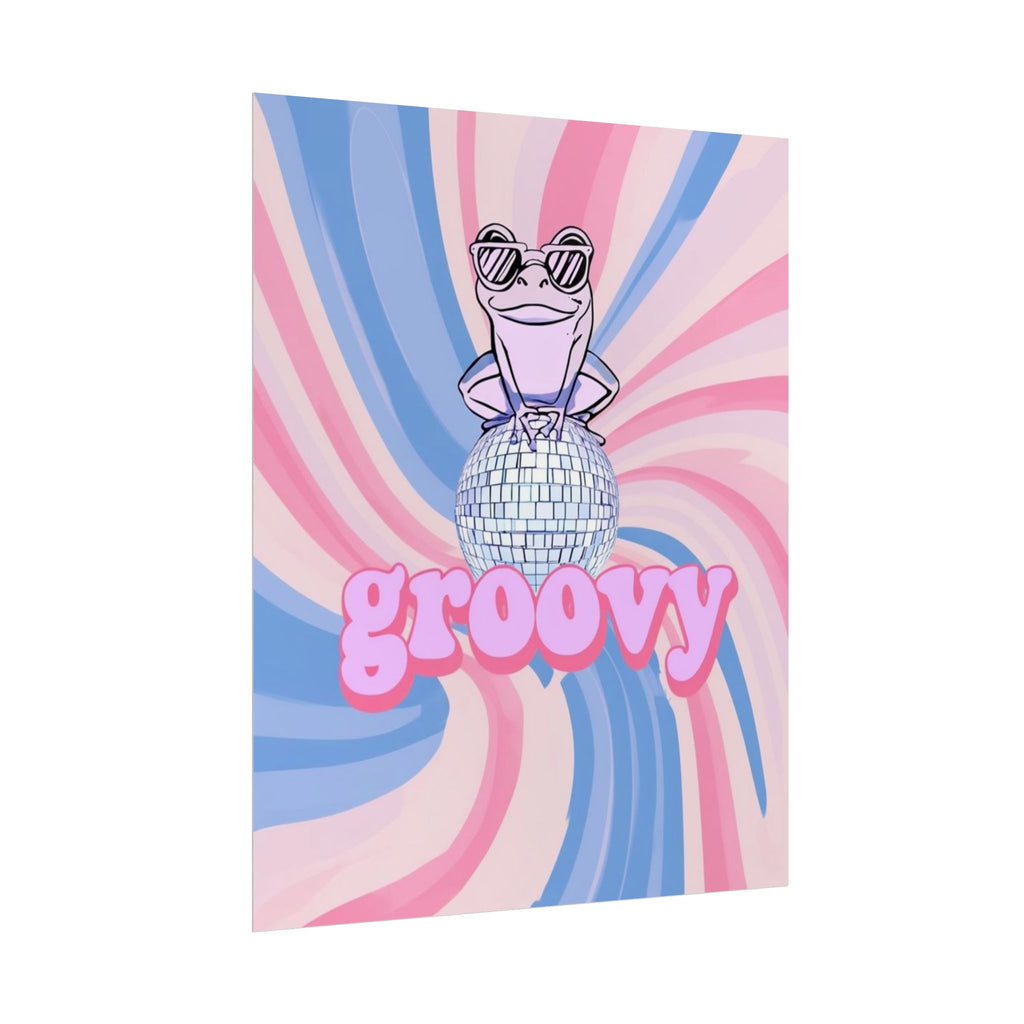 Rolled poster - groovy frog