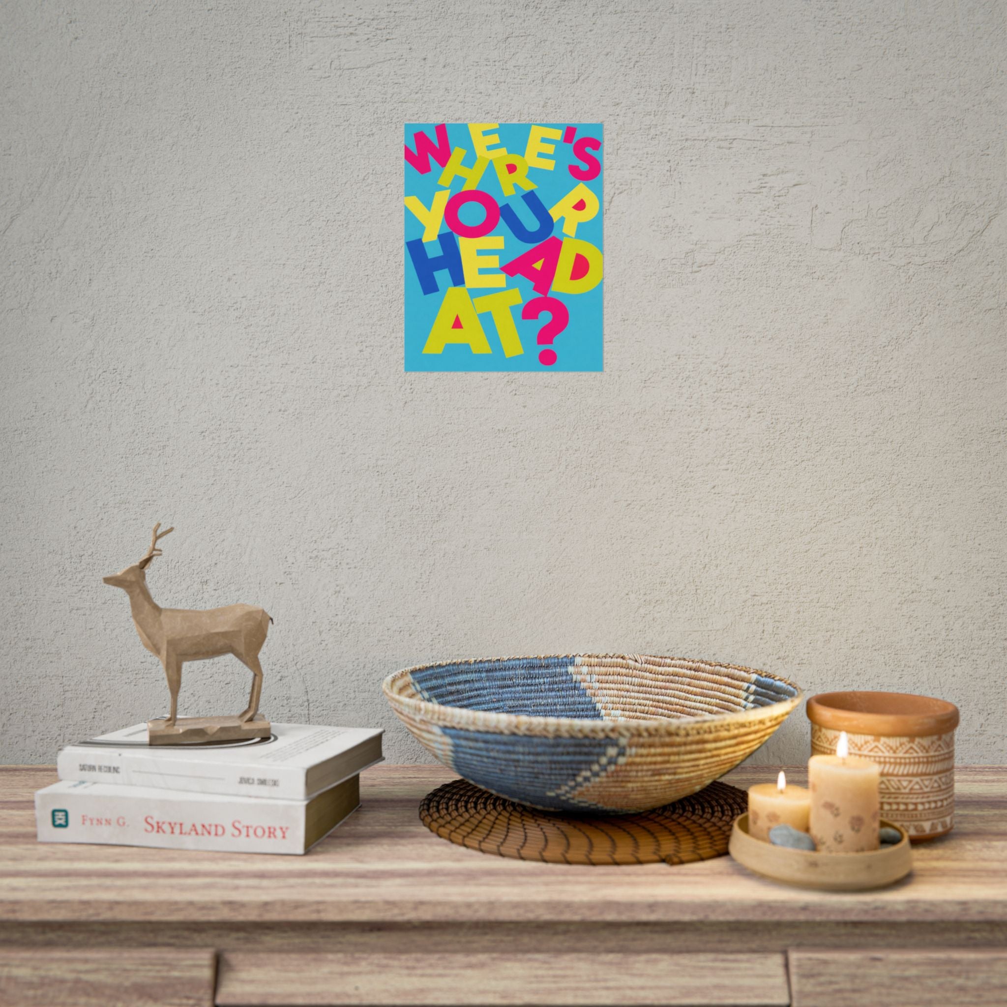 Rolled Poster — Where's Your Head At? Colourful