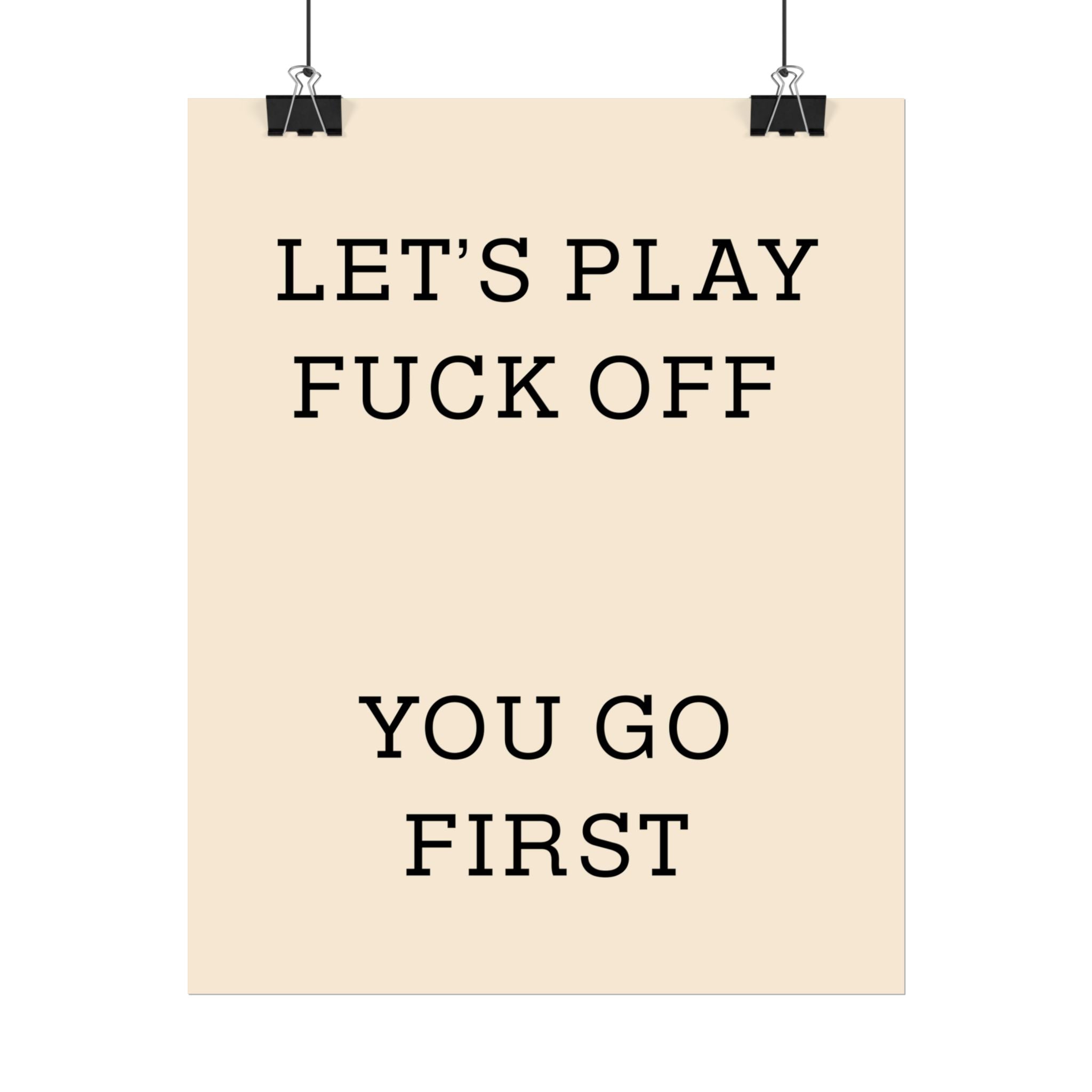 Rolled Posters - Lets Play