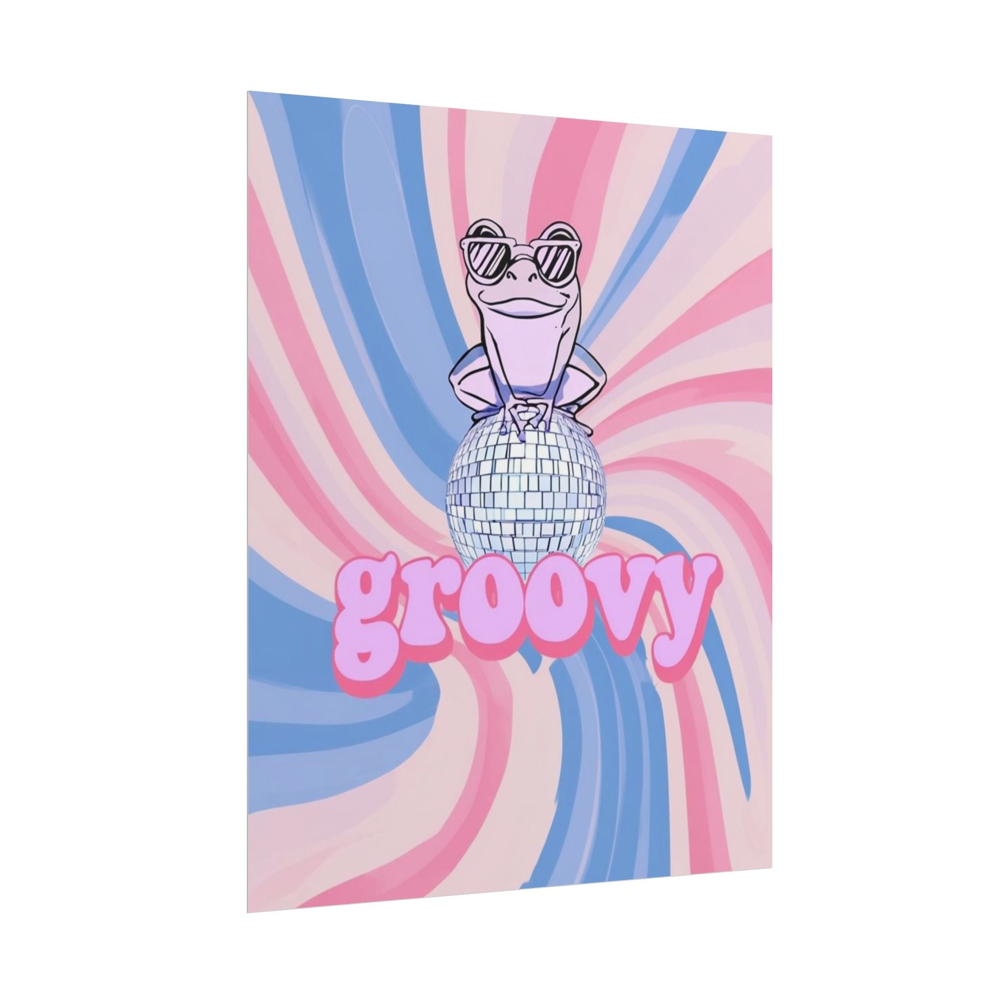 Rolled poster - groovy frog