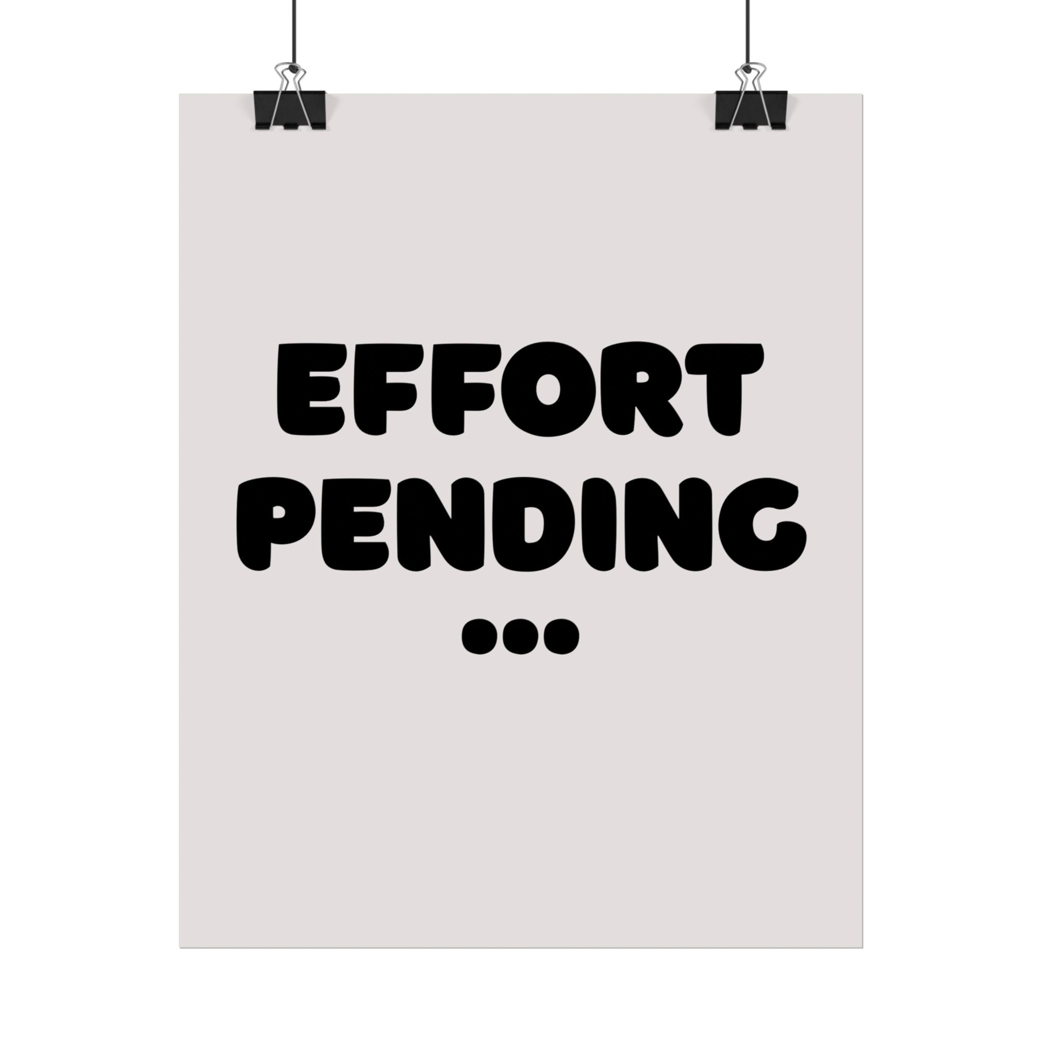 Rolled poster - Effort pending