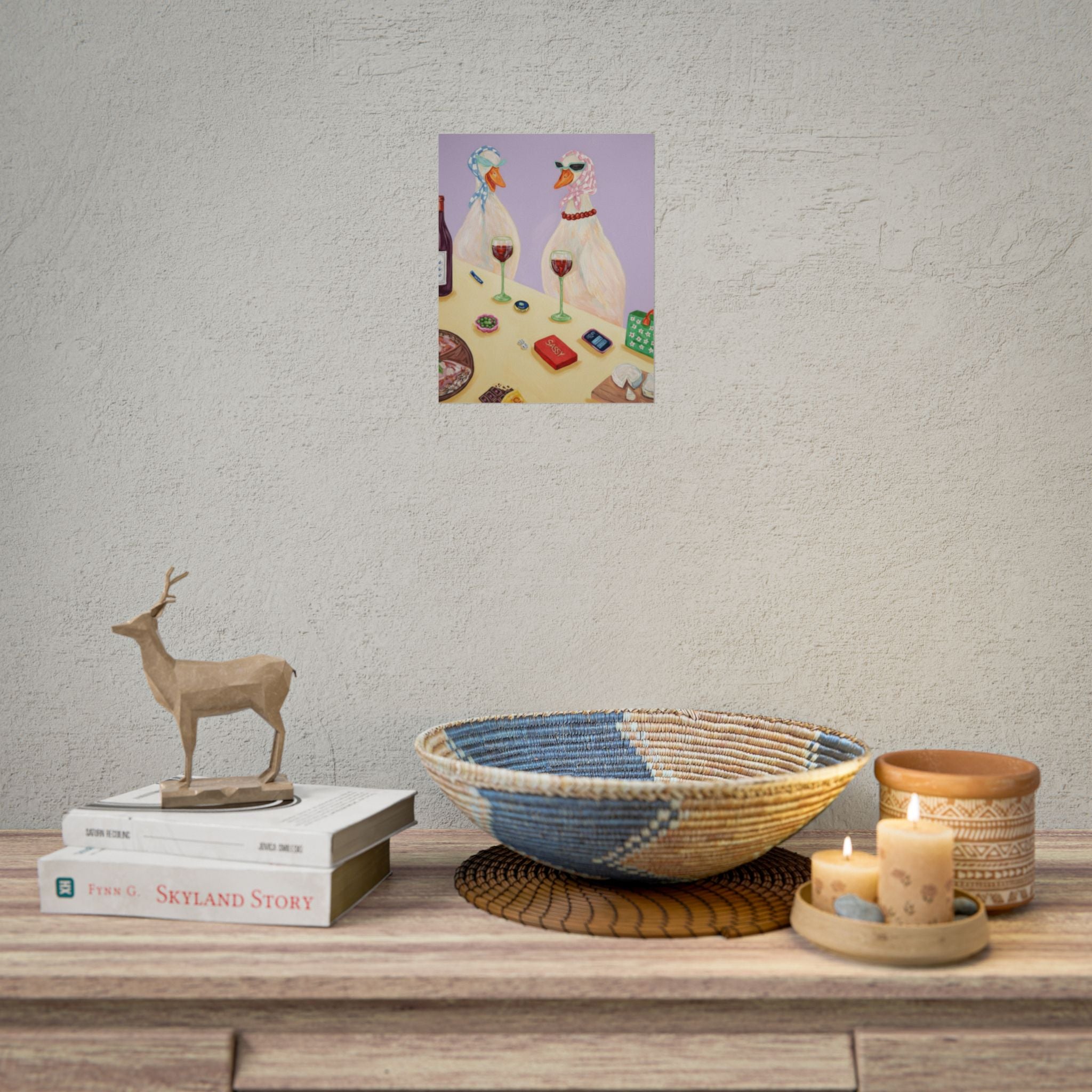 Rolled Poster — Quirky Wine Night Ducks