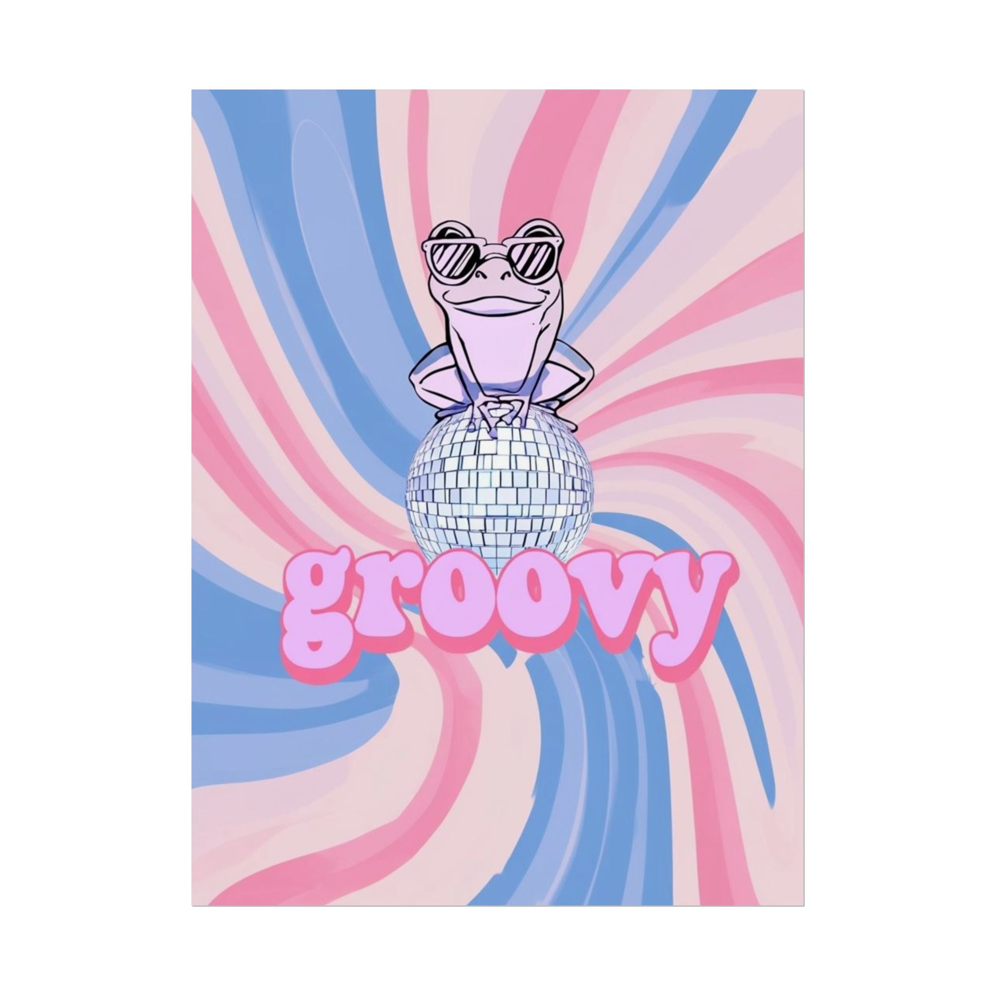 Rolled poster - groovy frog
