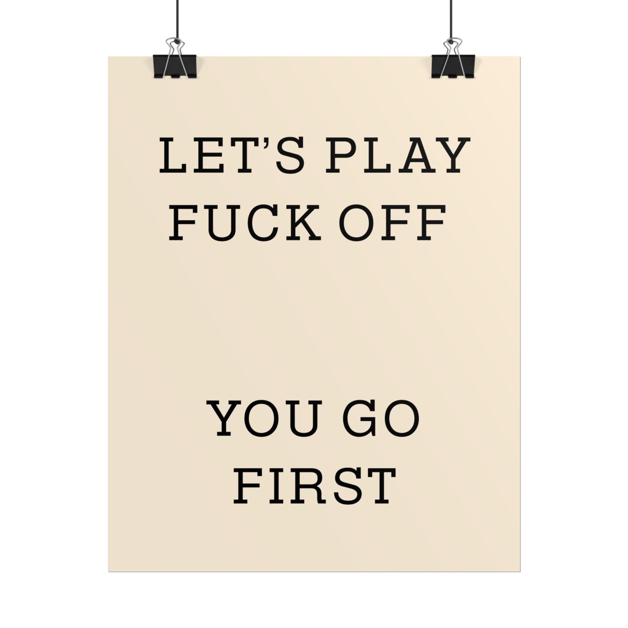 Rolled Posters - Lets Play