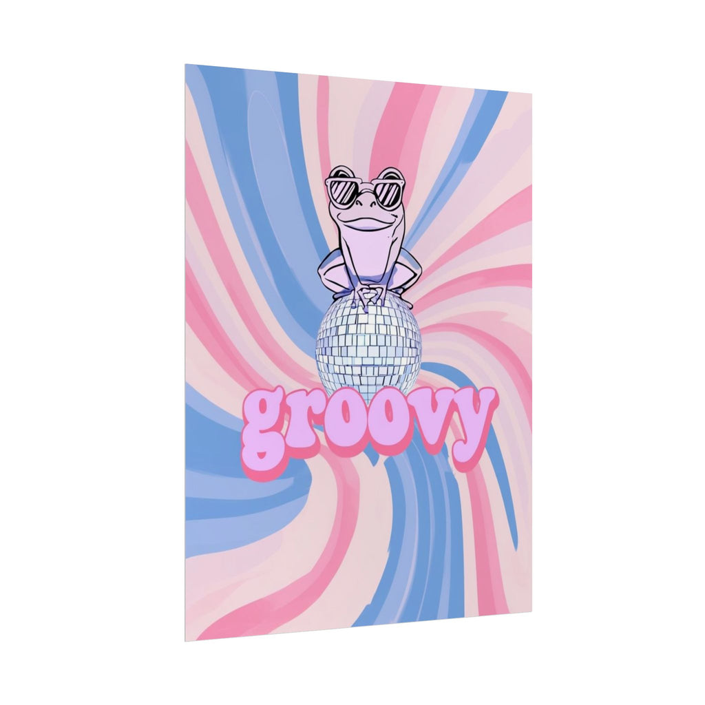 Rolled poster - groovy frog
