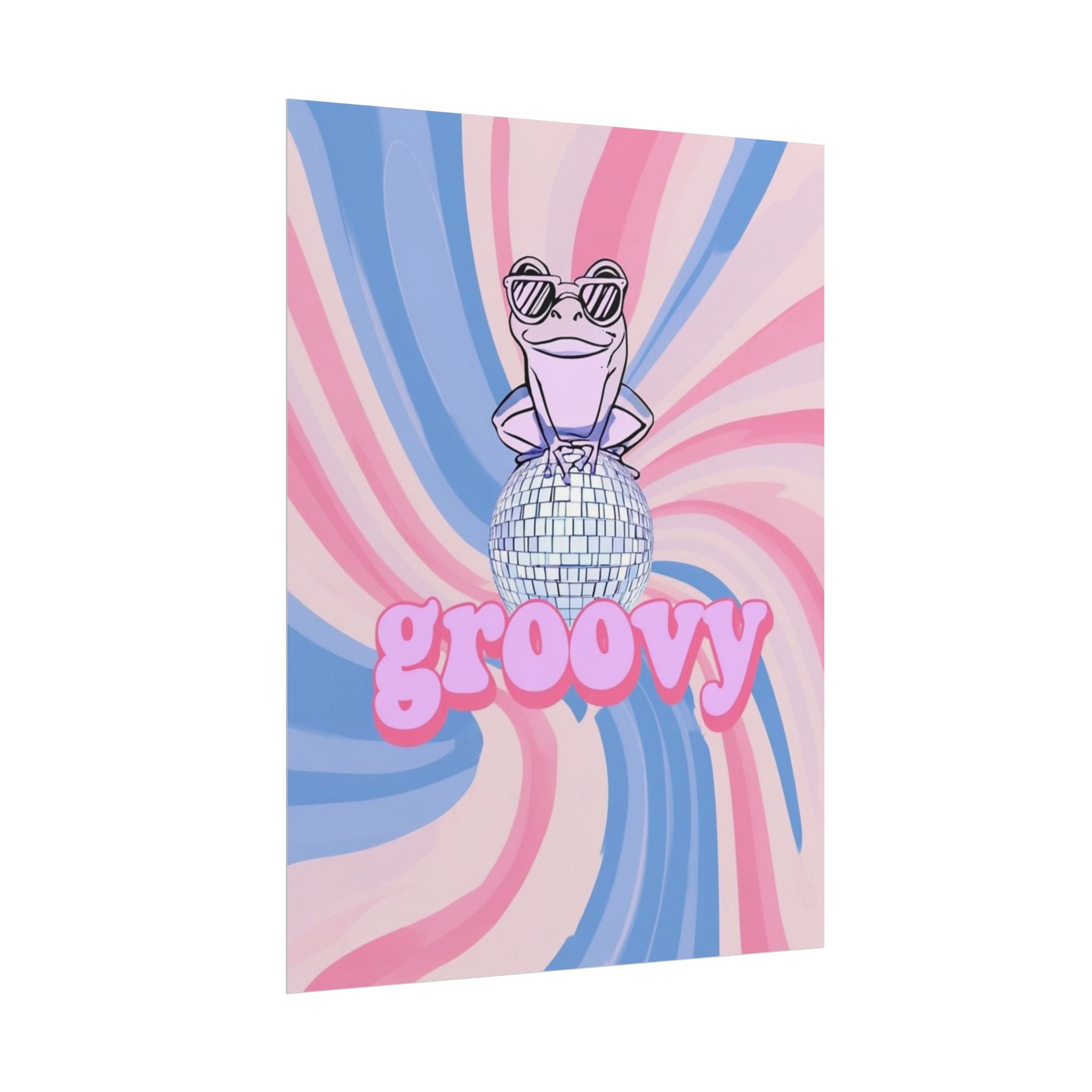 Rolled poster - groovy frog