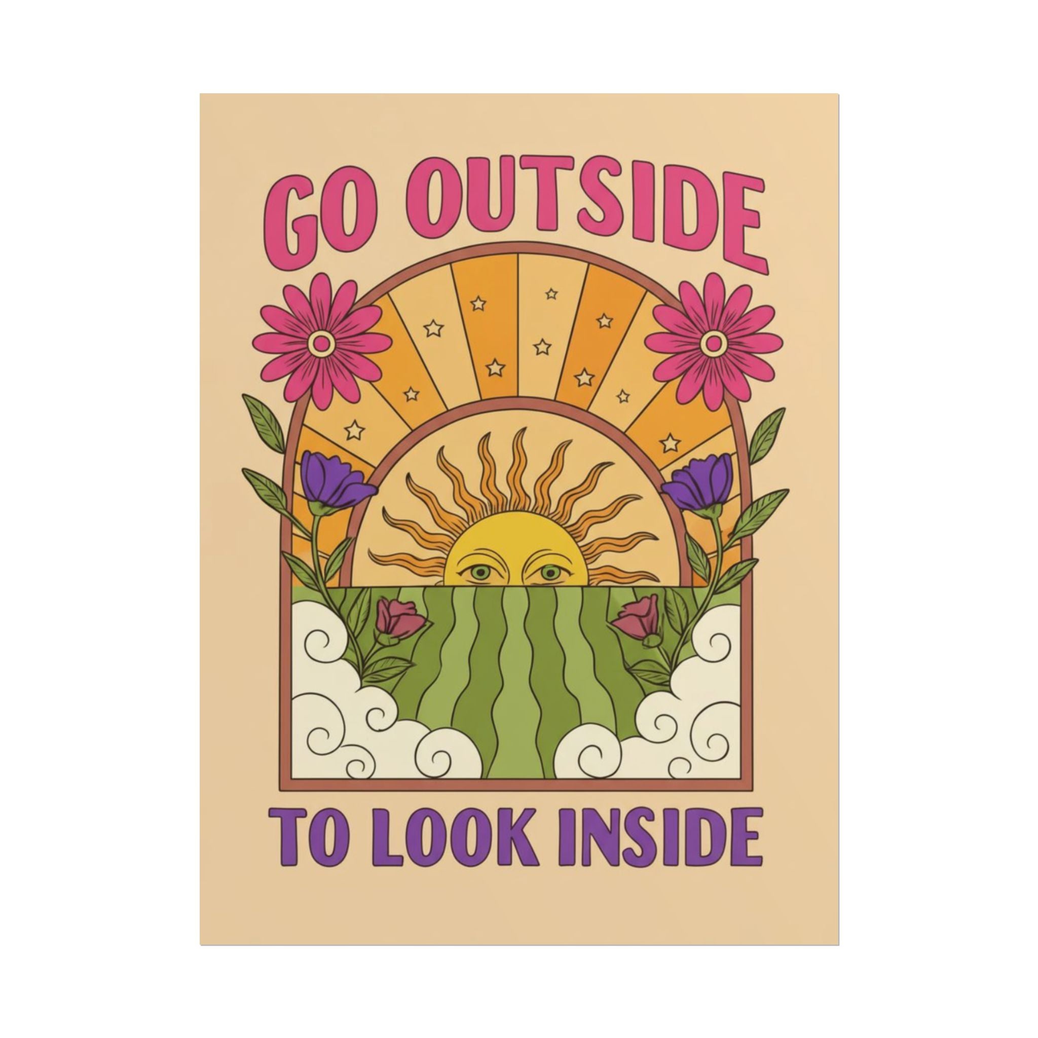 Rolled Poster - Go Outside To Look Inside