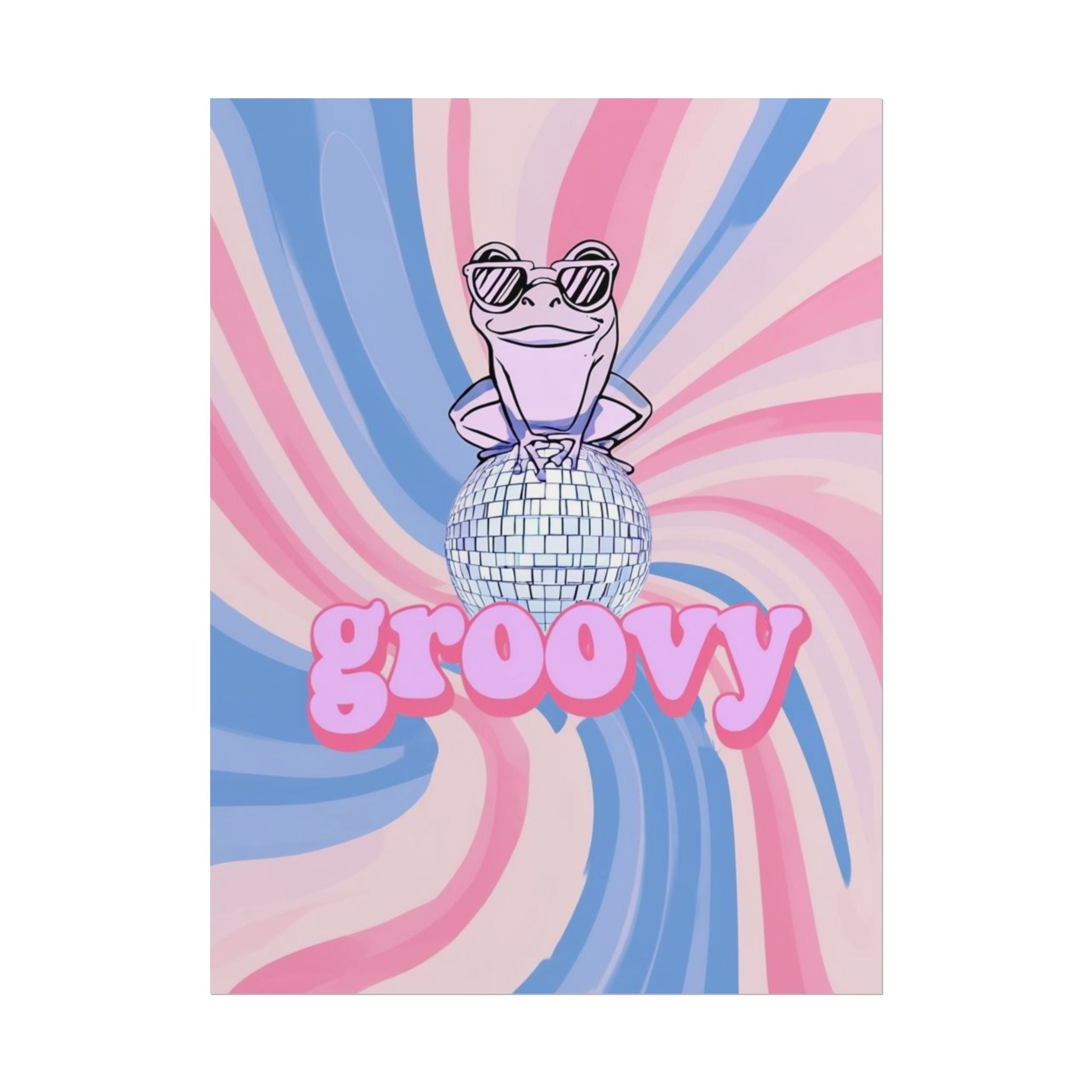 Rolled poster - groovy frog