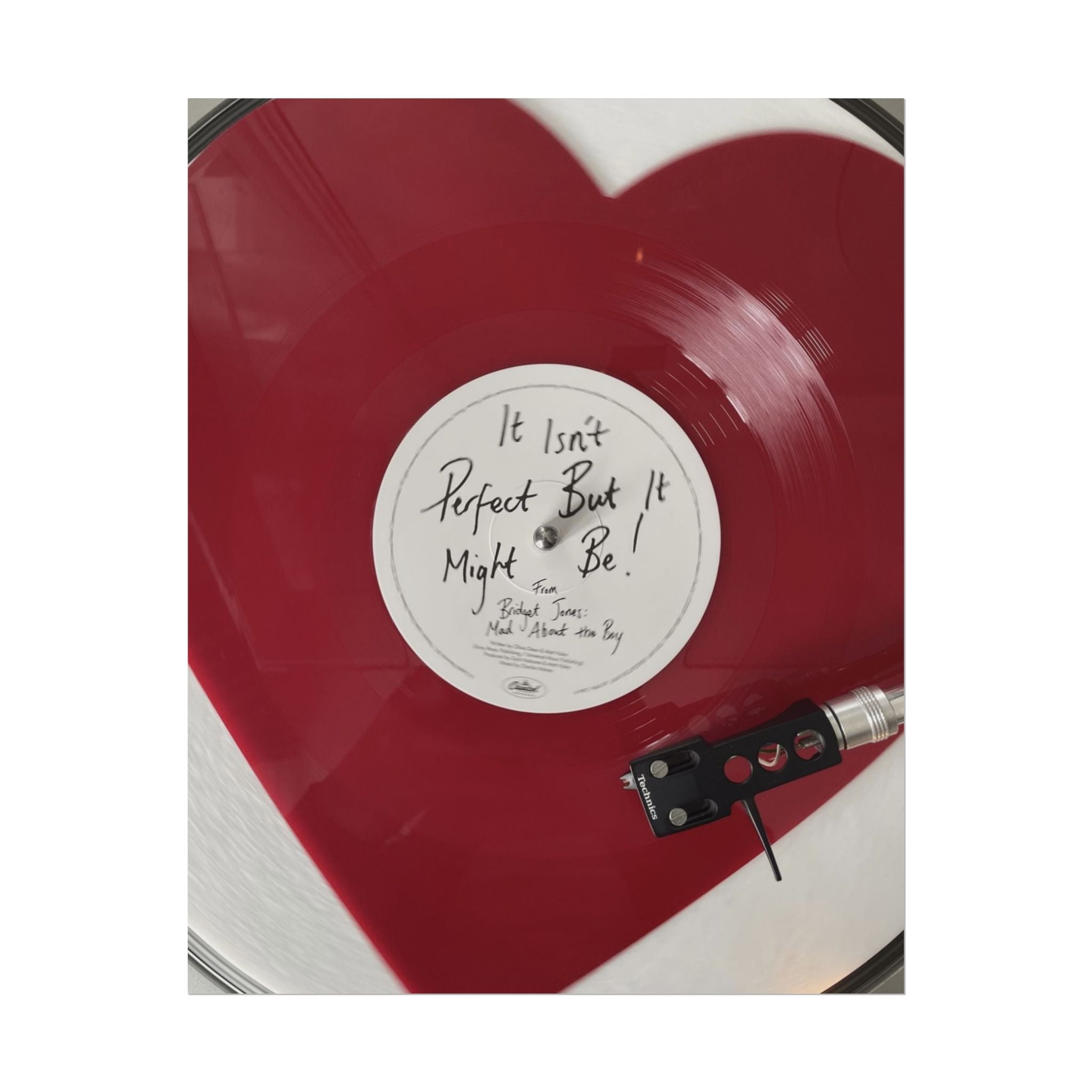 Rolled Poster — Red Heart Vinyl. It Isn't Perfect But It Might Be