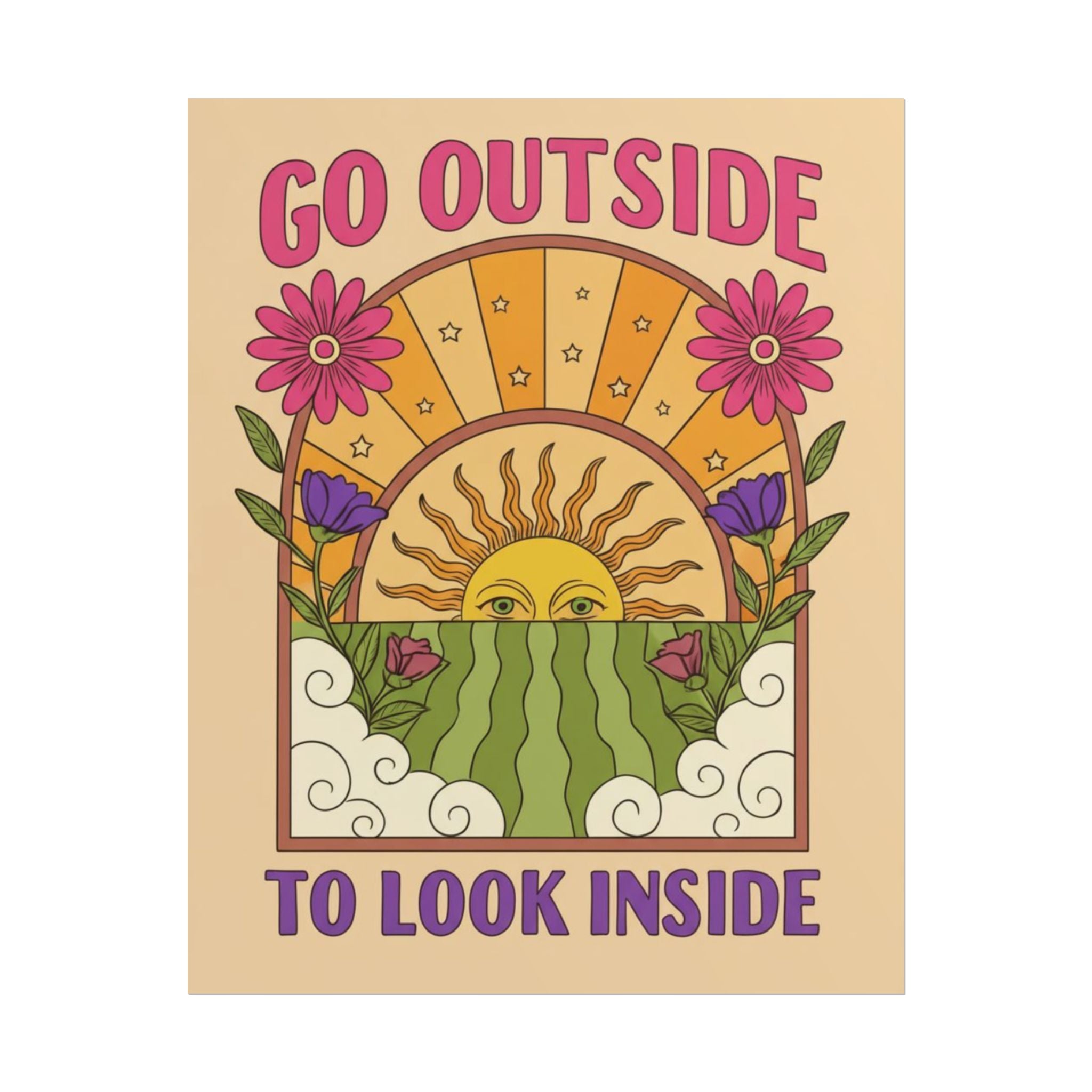 Rolled Poster - Go Outside To Look Inside