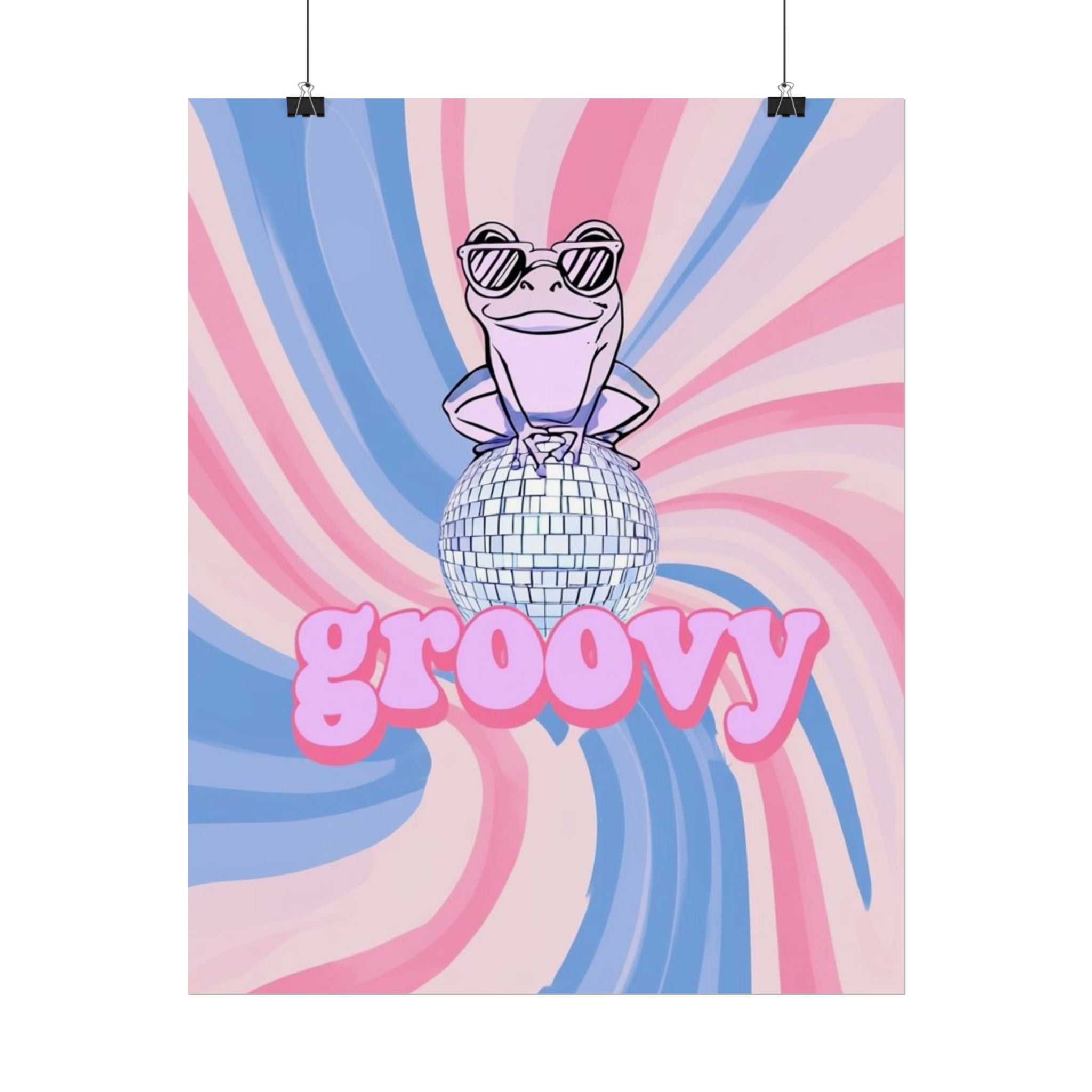 Rolled poster - groovy frog