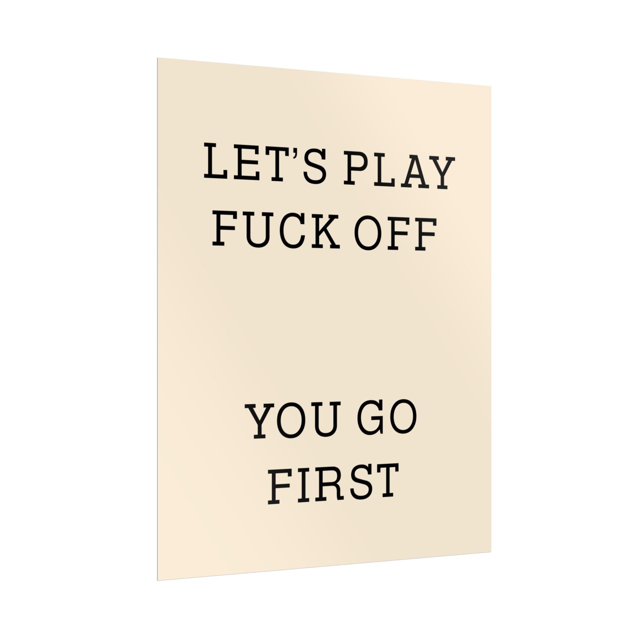 Rolled Posters - Lets Play