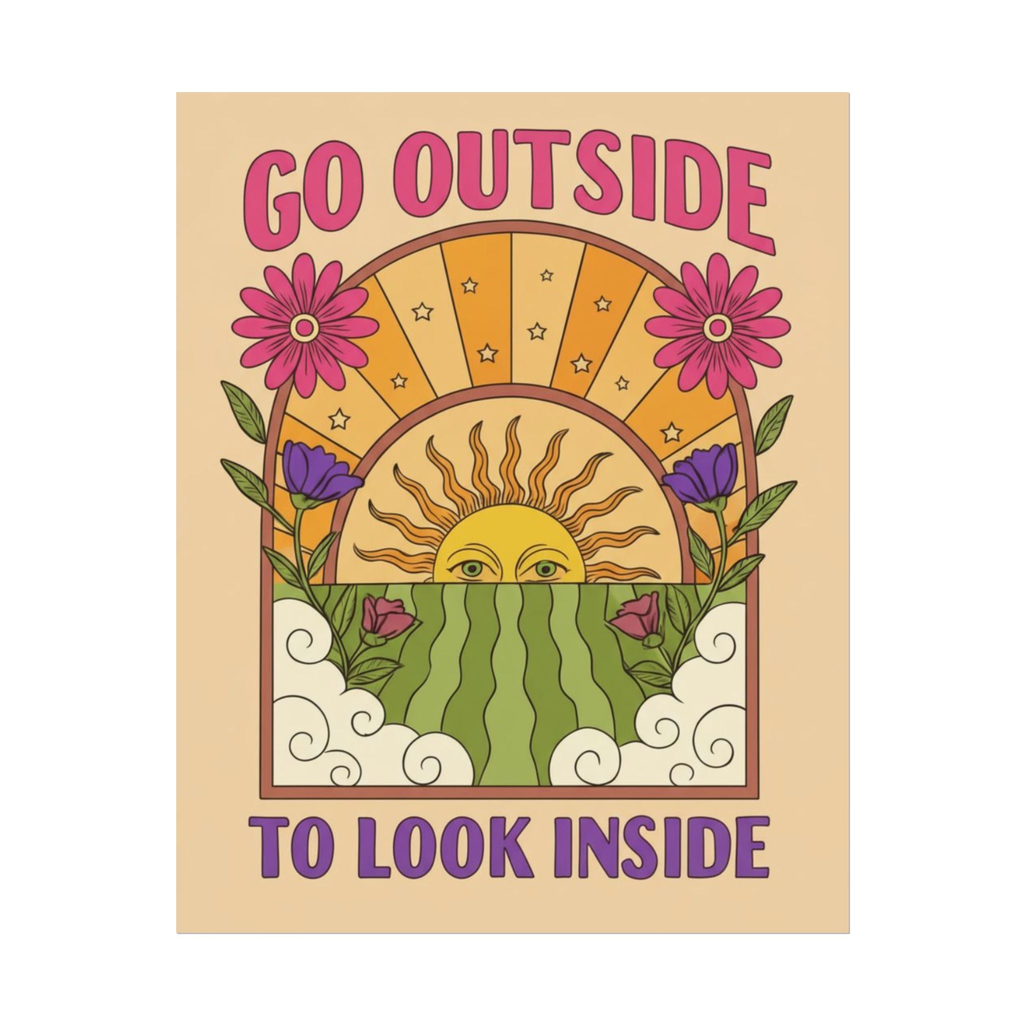 Rolled Poster - Go Outside To Look Inside