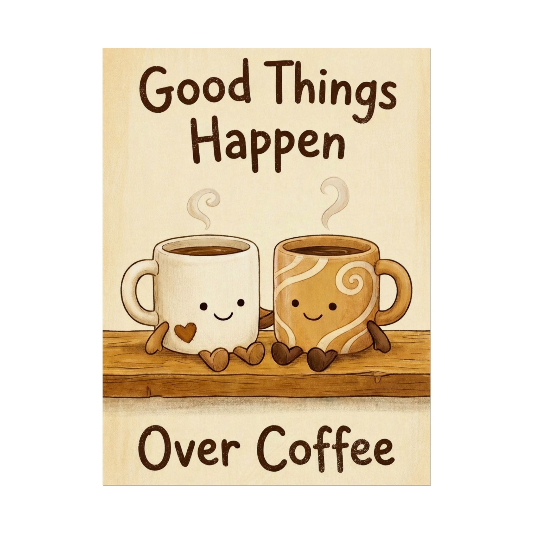 Rolled Poster – Good Thing Happen Over Coffee
