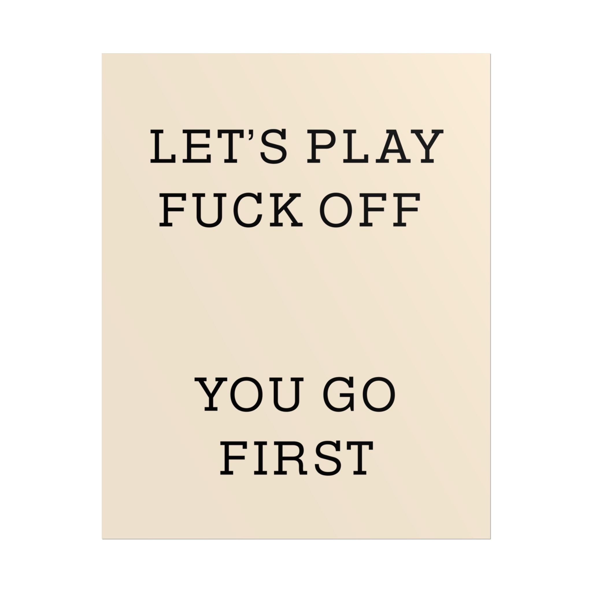 Rolled Posters - Lets Play