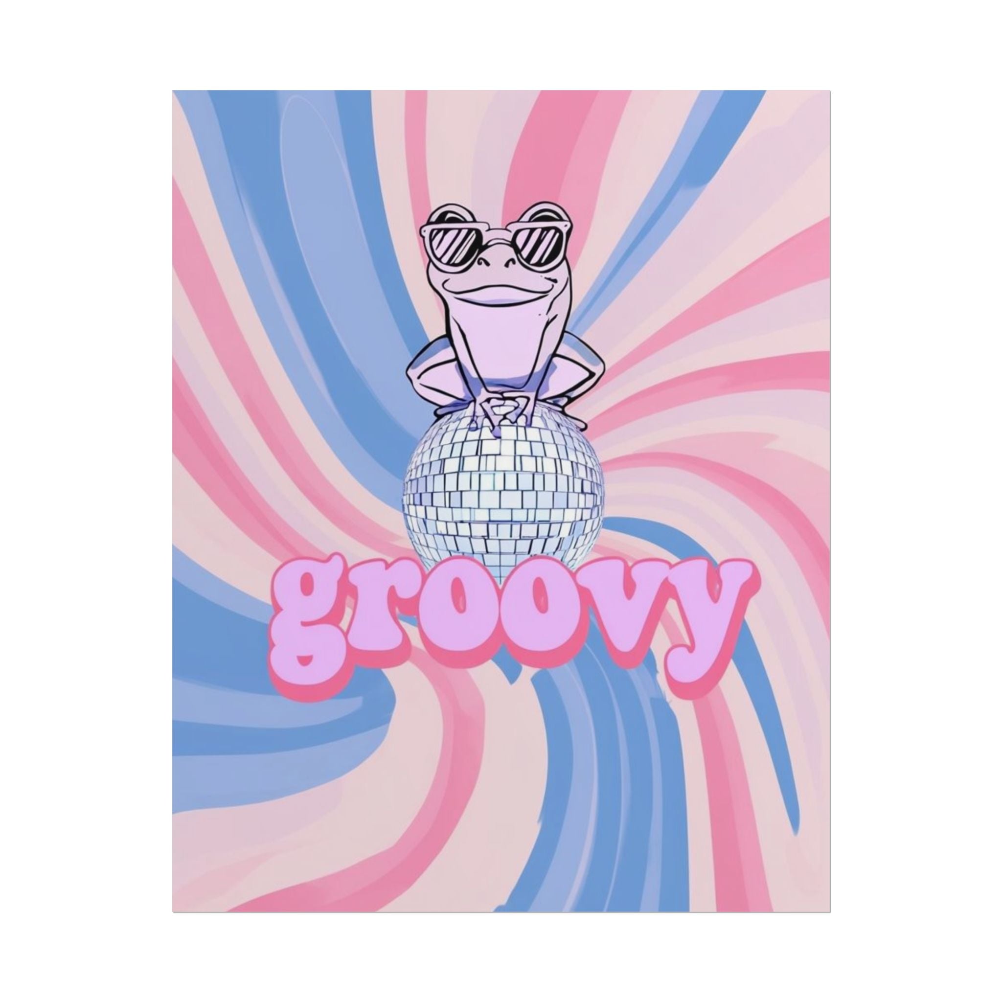 Rolled poster - groovy frog