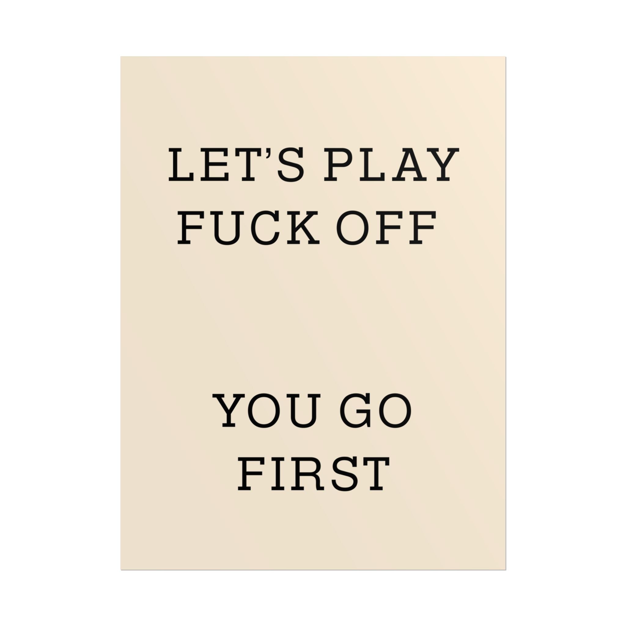 Rolled Posters - Lets Play