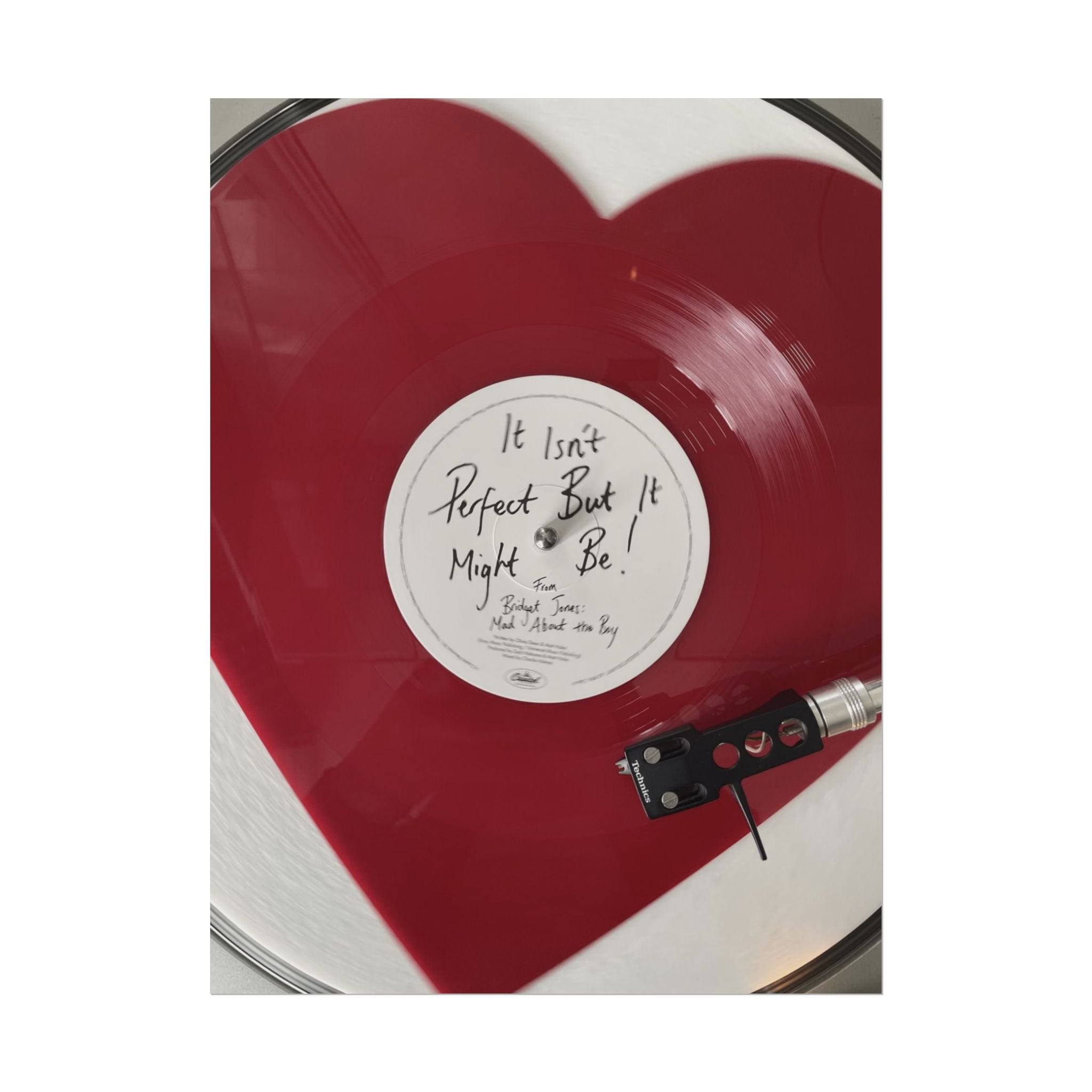 Rolled Poster — Red Heart Vinyl. It Isn't Perfect But It Might Be