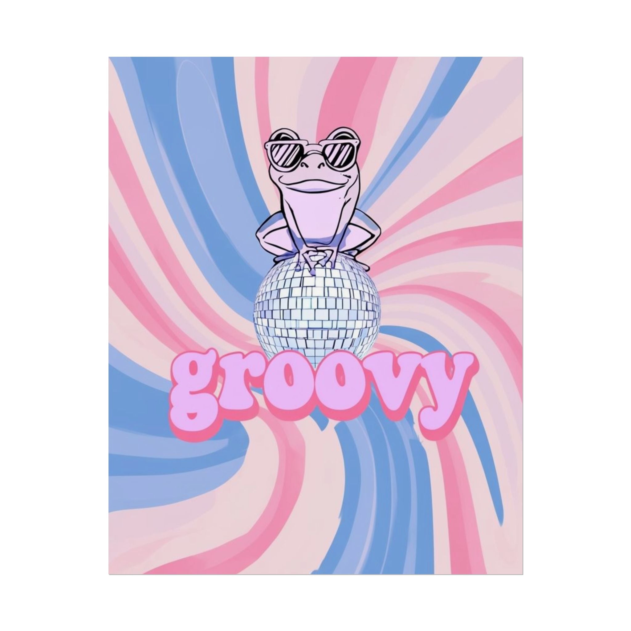 Rolled poster - groovy frog