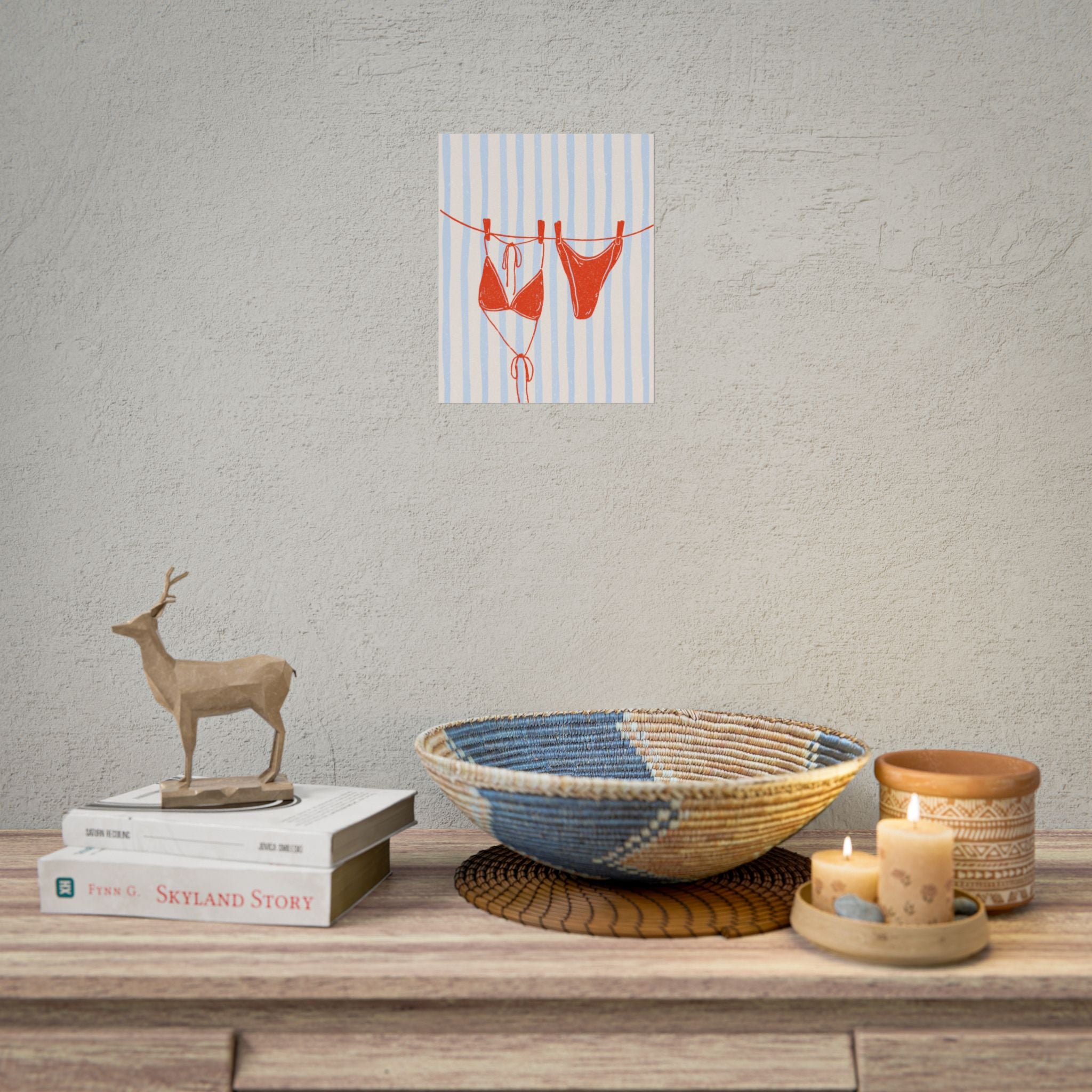 Rolled Poster - Bikini Washing Line