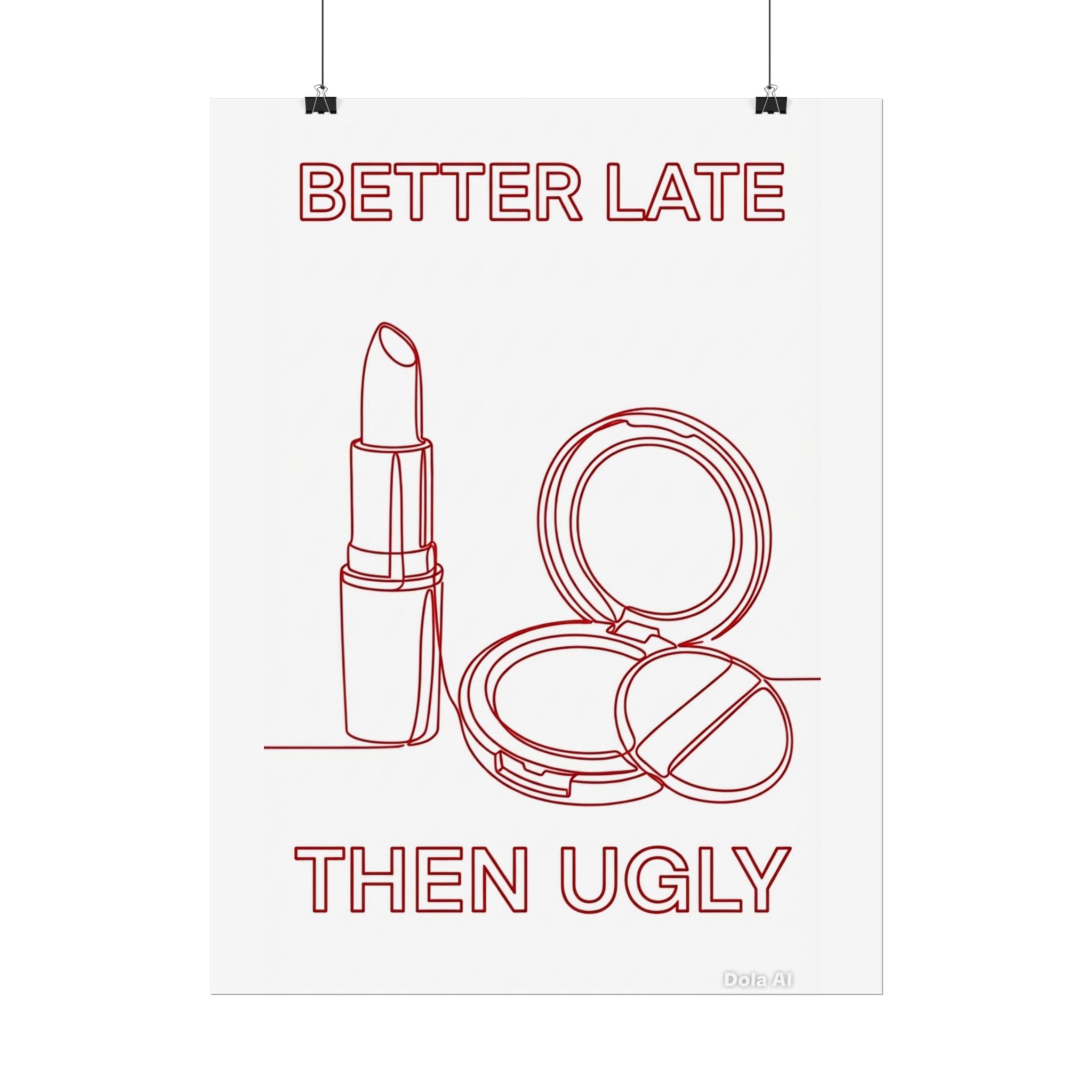 Rolled Poster - Better Late Than Ugly