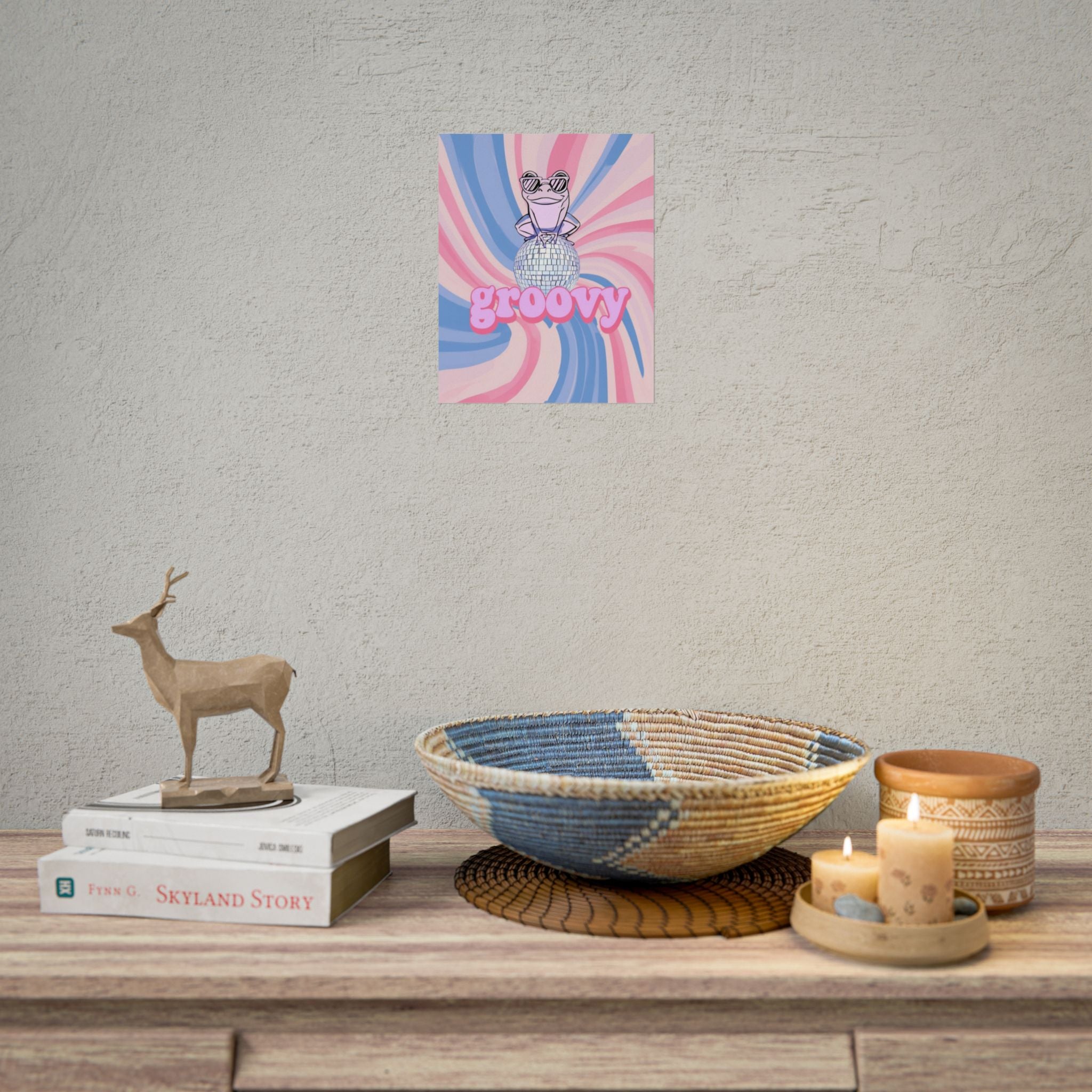 Rolled poster - groovy frog