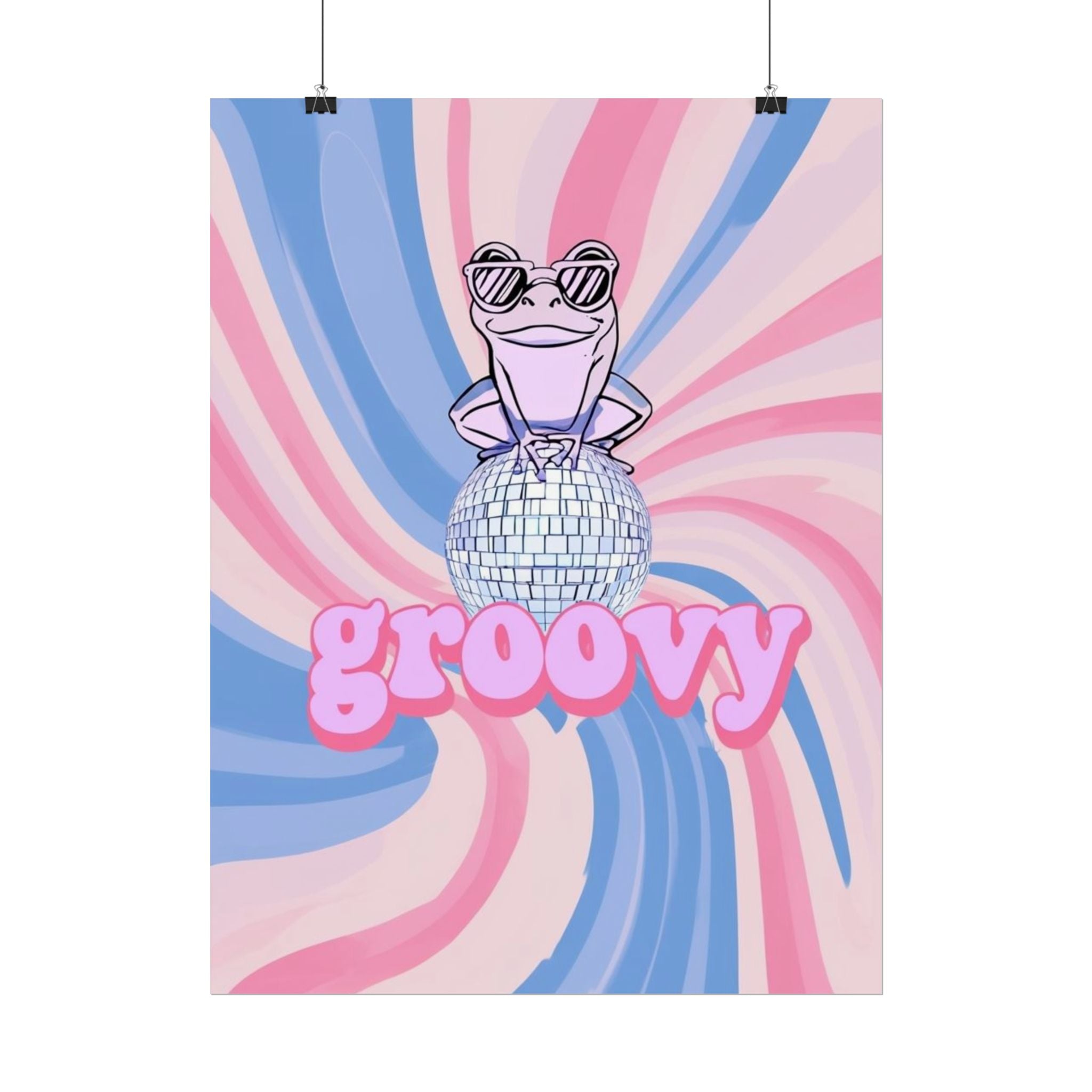 Rolled poster - groovy frog