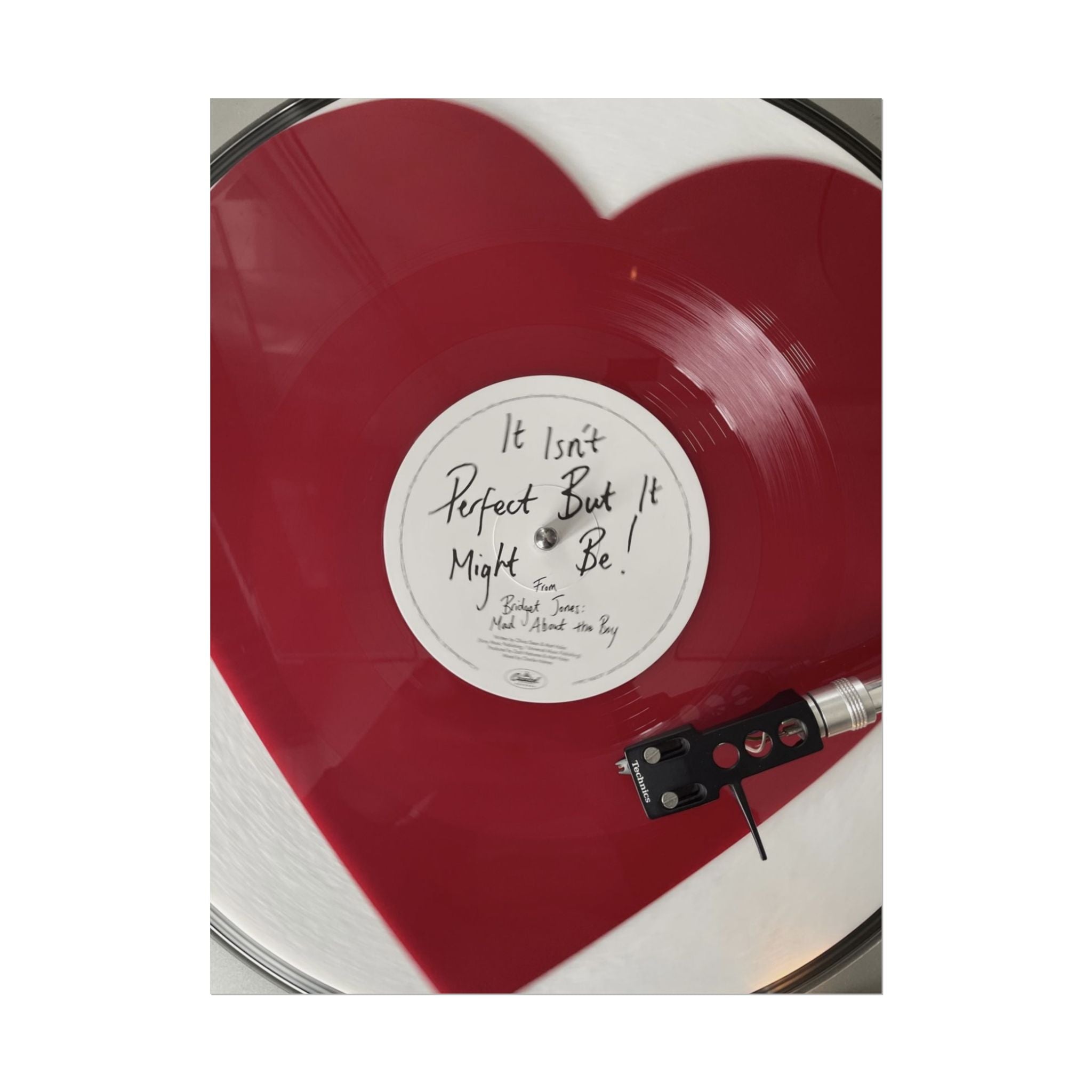Rolled Poster — Red Heart Vinyl. It Isn't Perfect But It Might Be