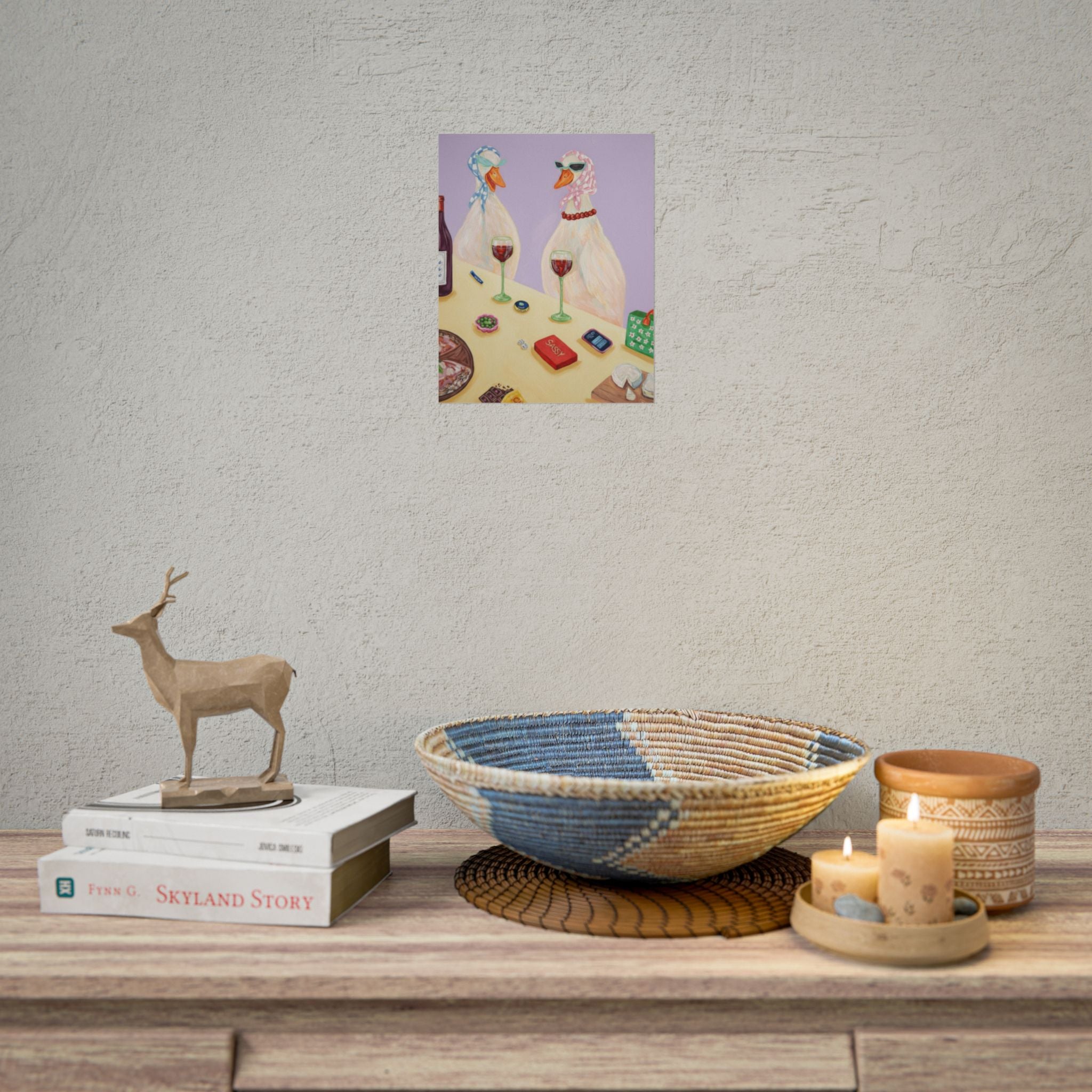 Rolled Poster — Quirky Wine Night Ducks