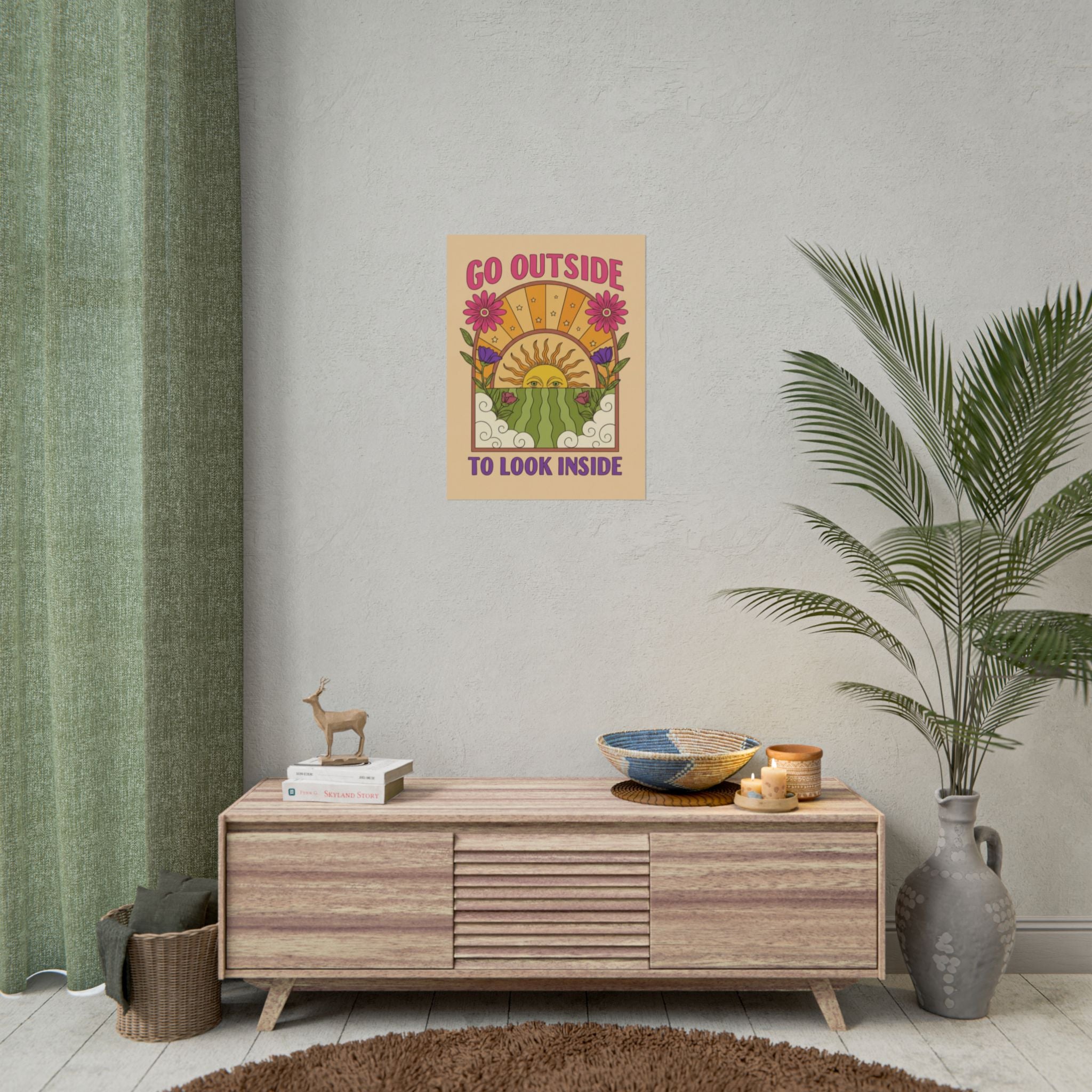 Rolled Poster - Go Outside To Look Inside